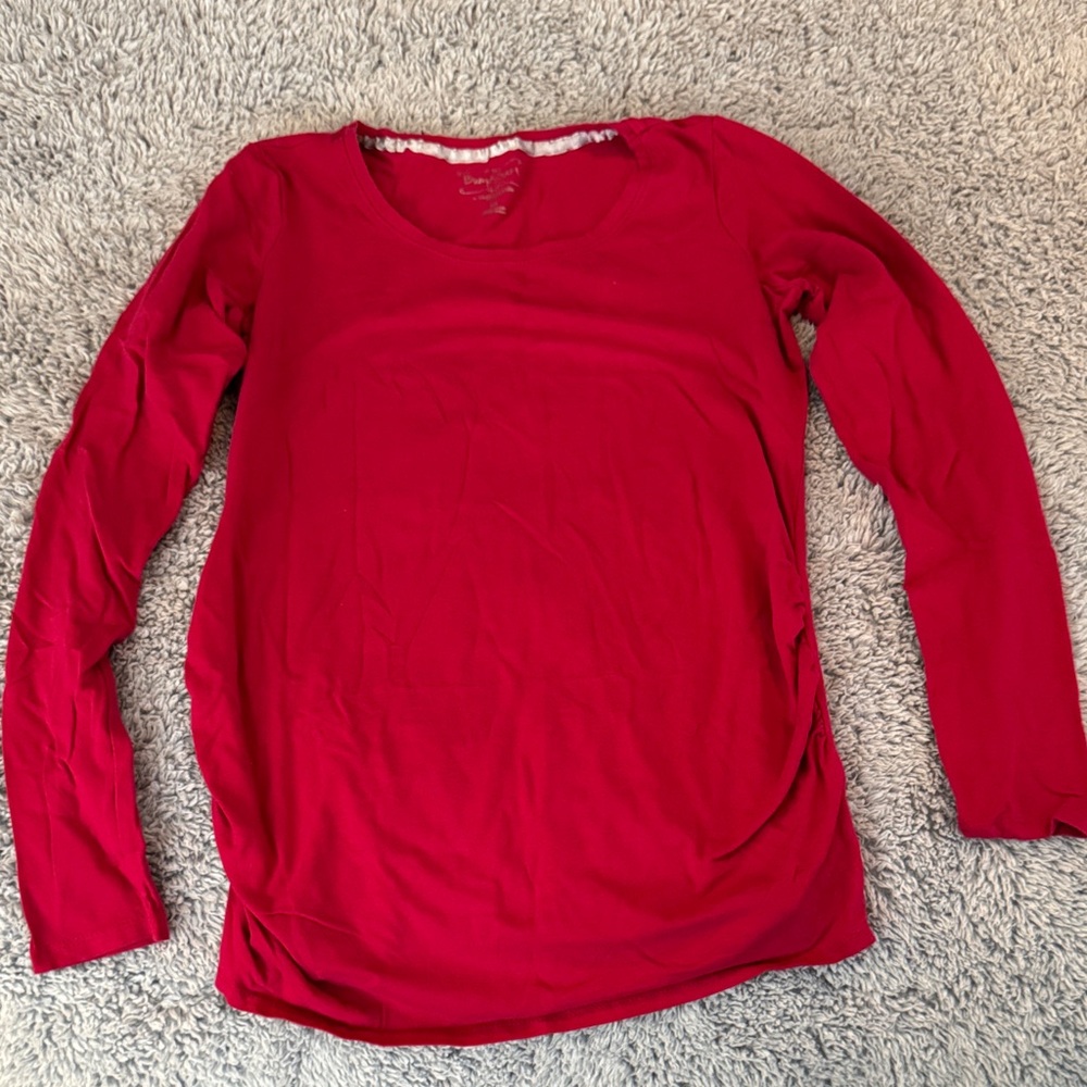 Classic Women's Long-Sleeve Scoop Neck Top - Bright pink